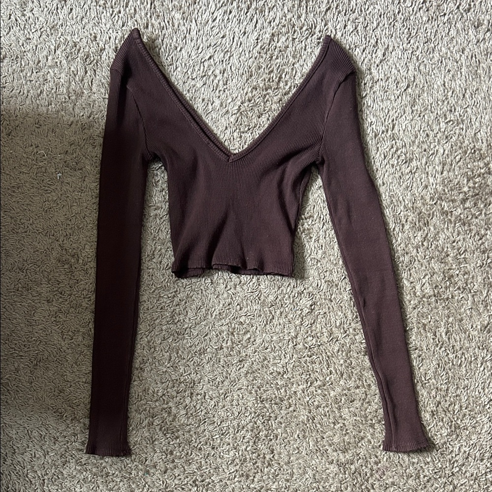 Brown Fashion Nova Crip Top
